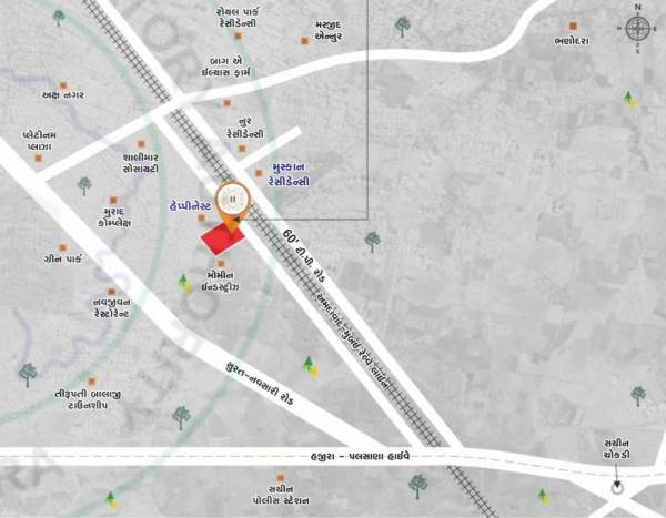 Location Plan happynest-residency Location Plan
