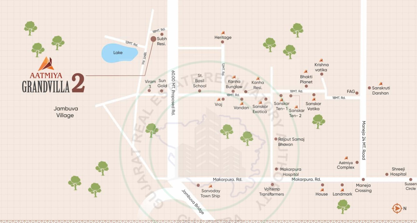  aatmiya grandvilla 2 Location Plan