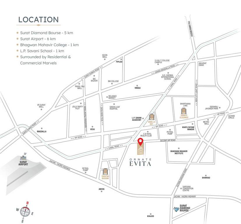  ornate evita Location Plan