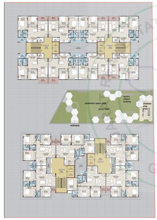  shlok heights Tower A Cluster Plan from 1st to 7th Floor