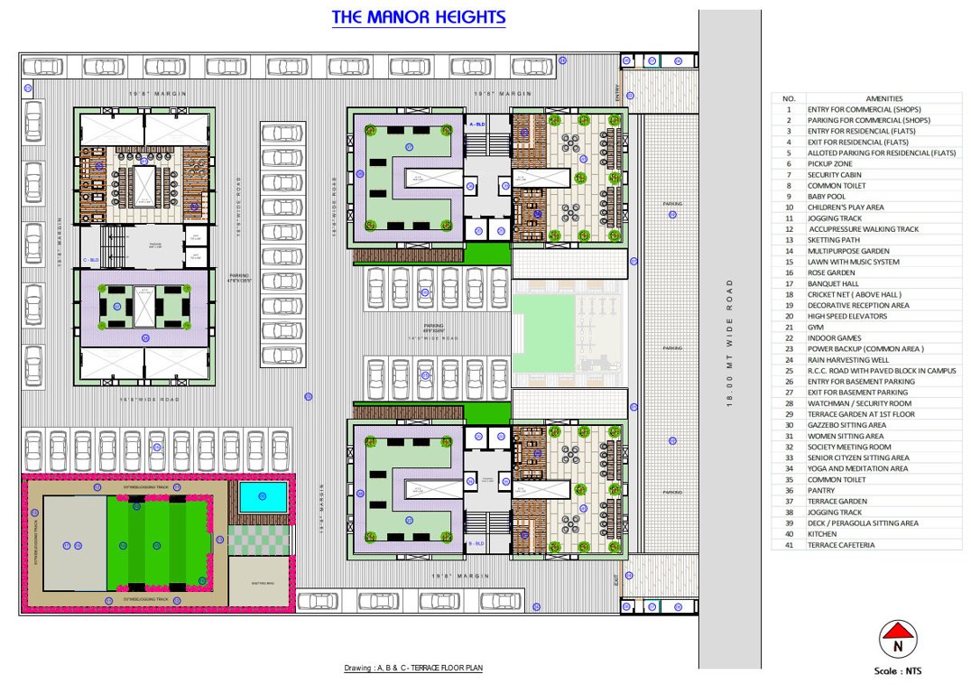  the manor heights Tower A, B, C Cluster Plan