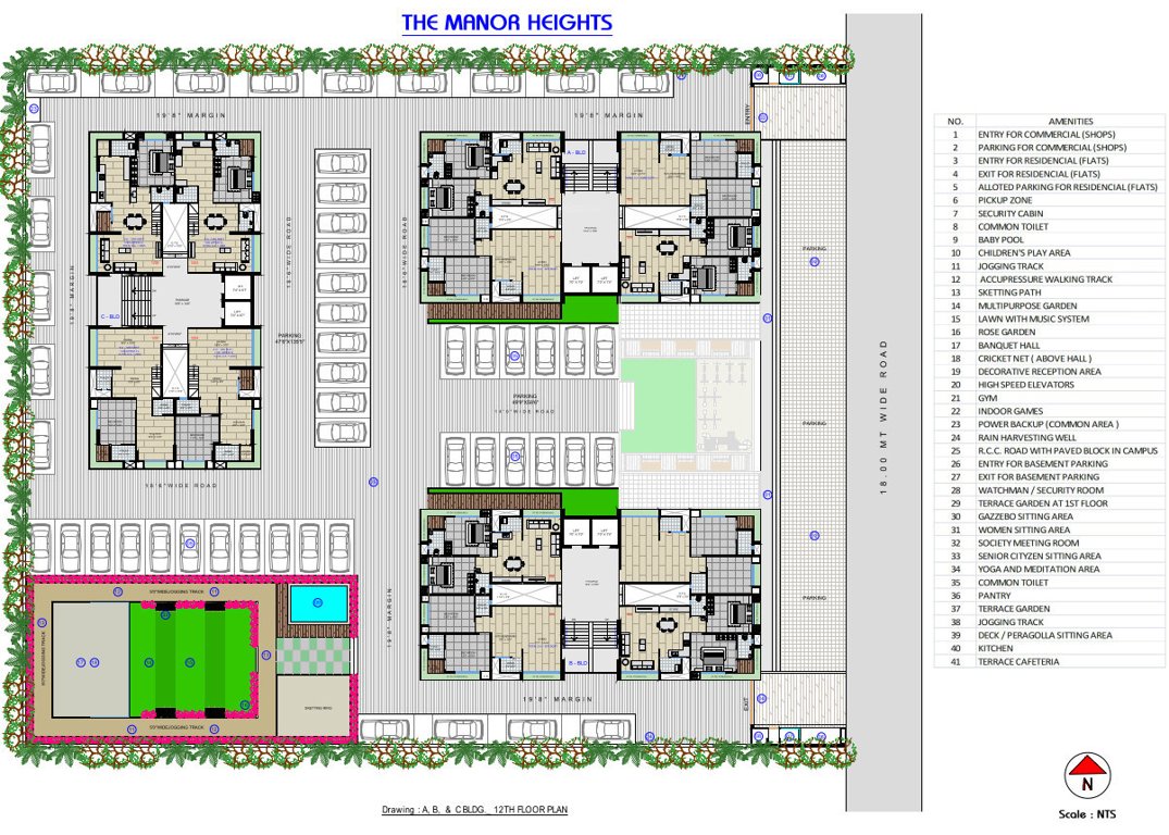  the manor heights Tower A, B, C Cluster Plan