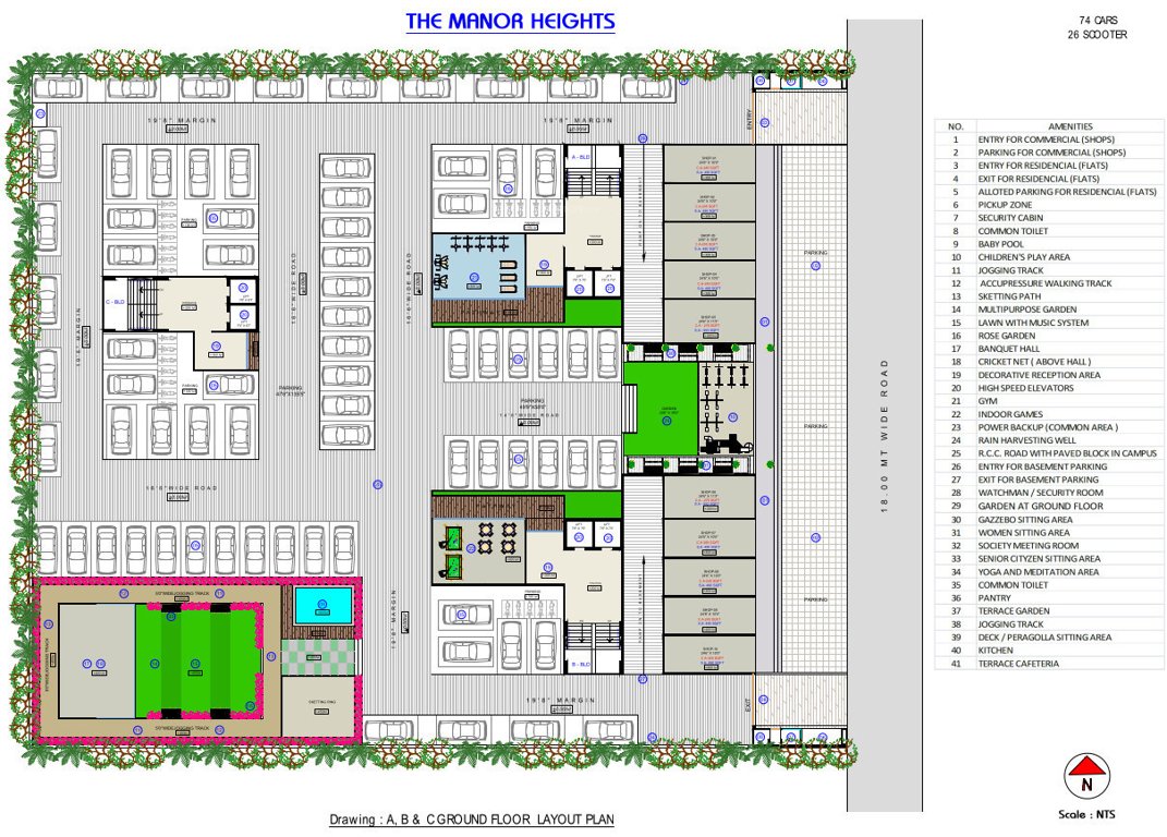  the manor heights Tower A, B, C Cluster Plan