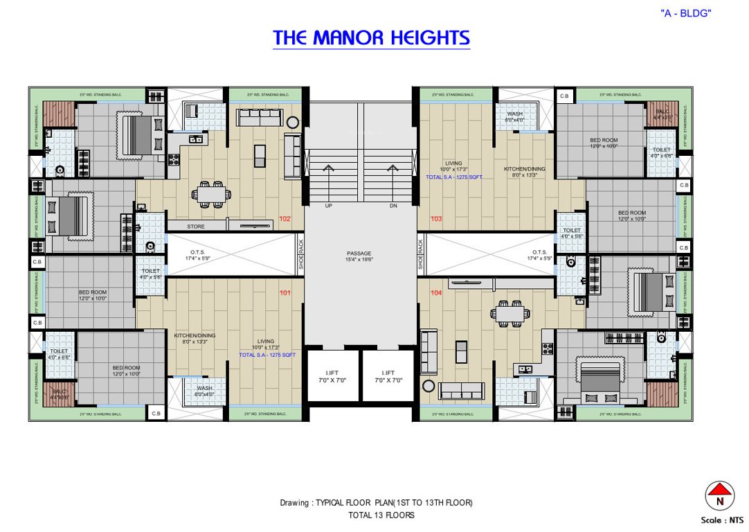  the manor heights Tower A Cluster Plan