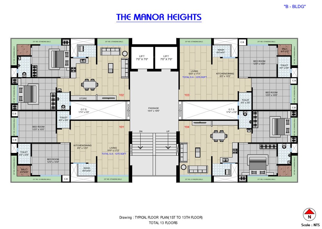  the manor heights Tower B Cluster Plan