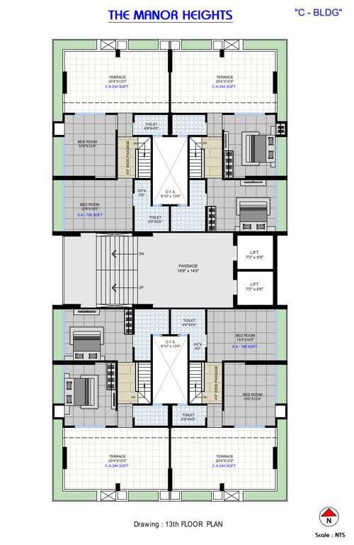  the manor heights Tower C Cluster Plan