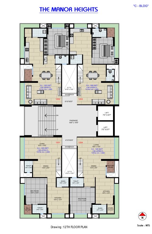  the manor heights Tower C Cluster Plan