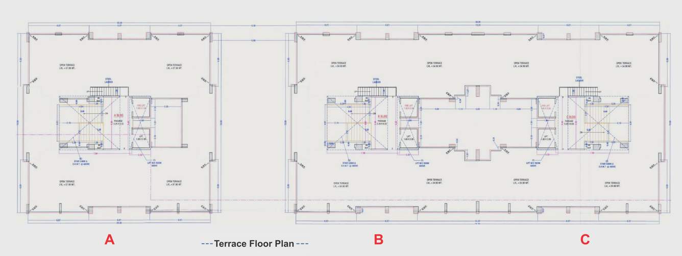  kiran rivera 1 Tower A,B,C Cluster Plan For Terrace