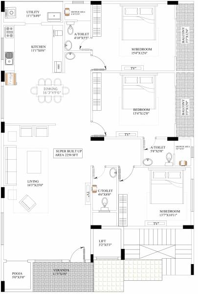  aquamarine Aquamarine Cluster Plan For Typical Floor Plan