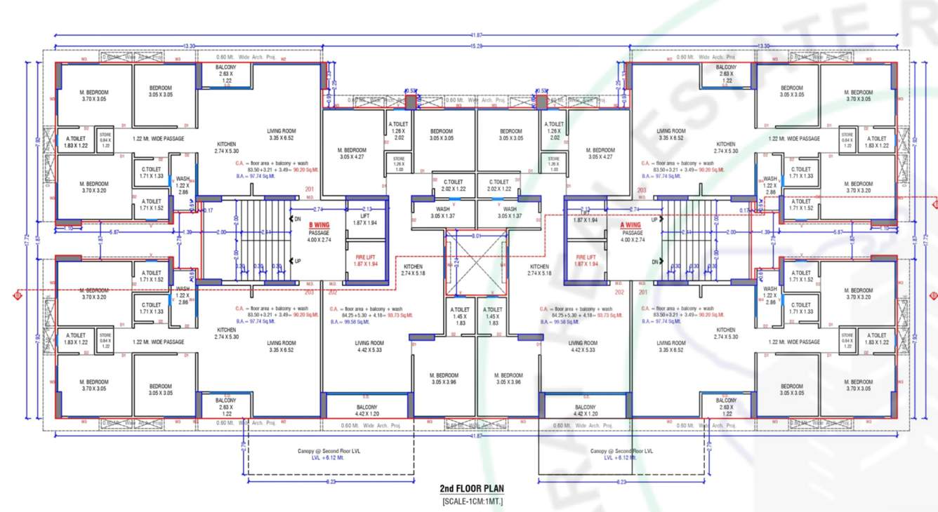  nilkanth imperia A+B Cluster Plan for 2nd Floor