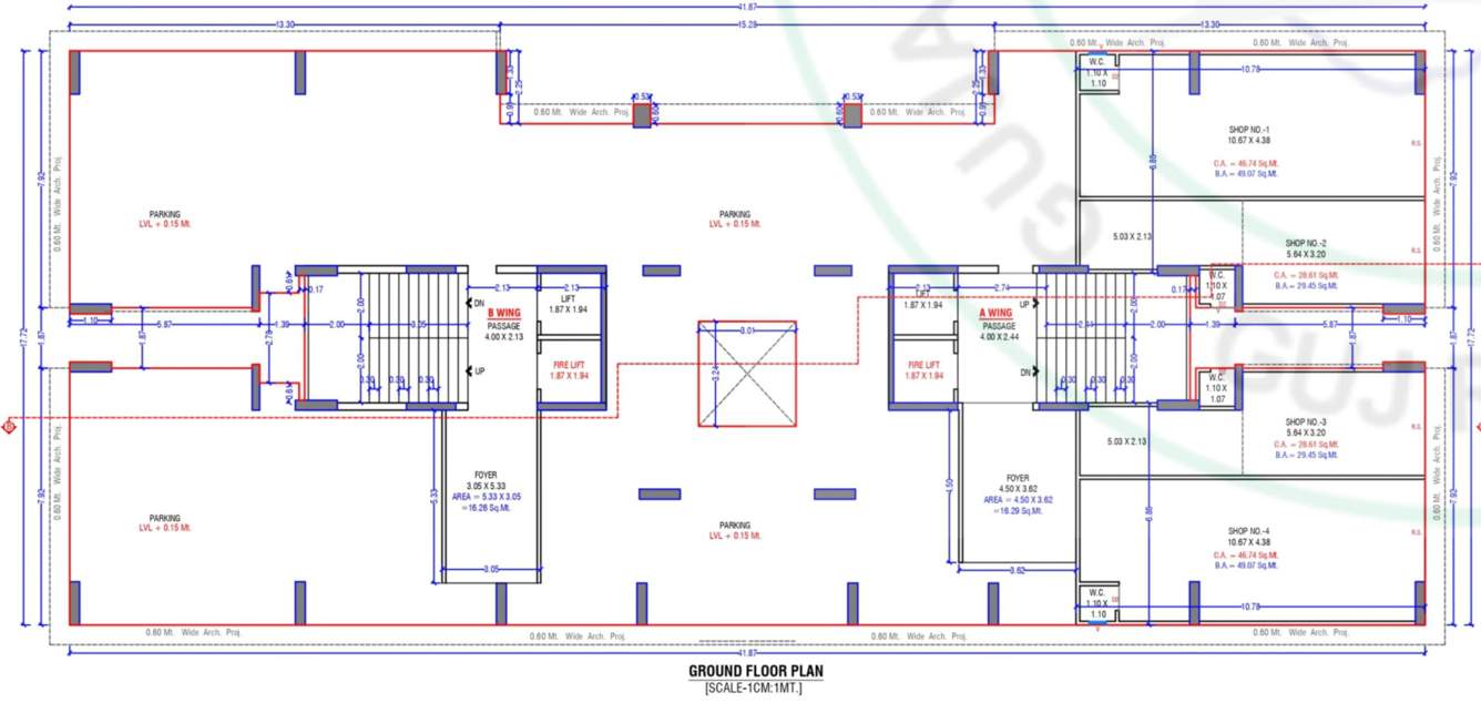  nilkanth imperia A+B Cluster Plan for ground Floor