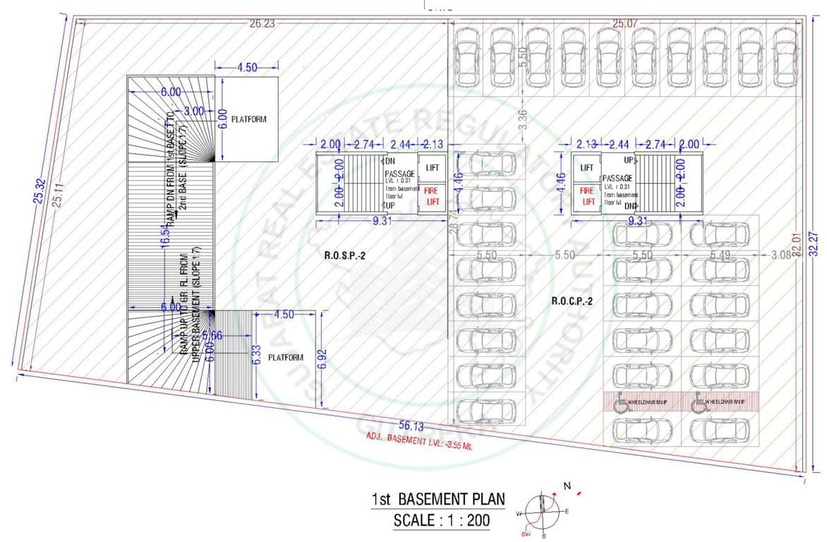  nilkanth imperia Tower A,B Cluster Plan For Basement
