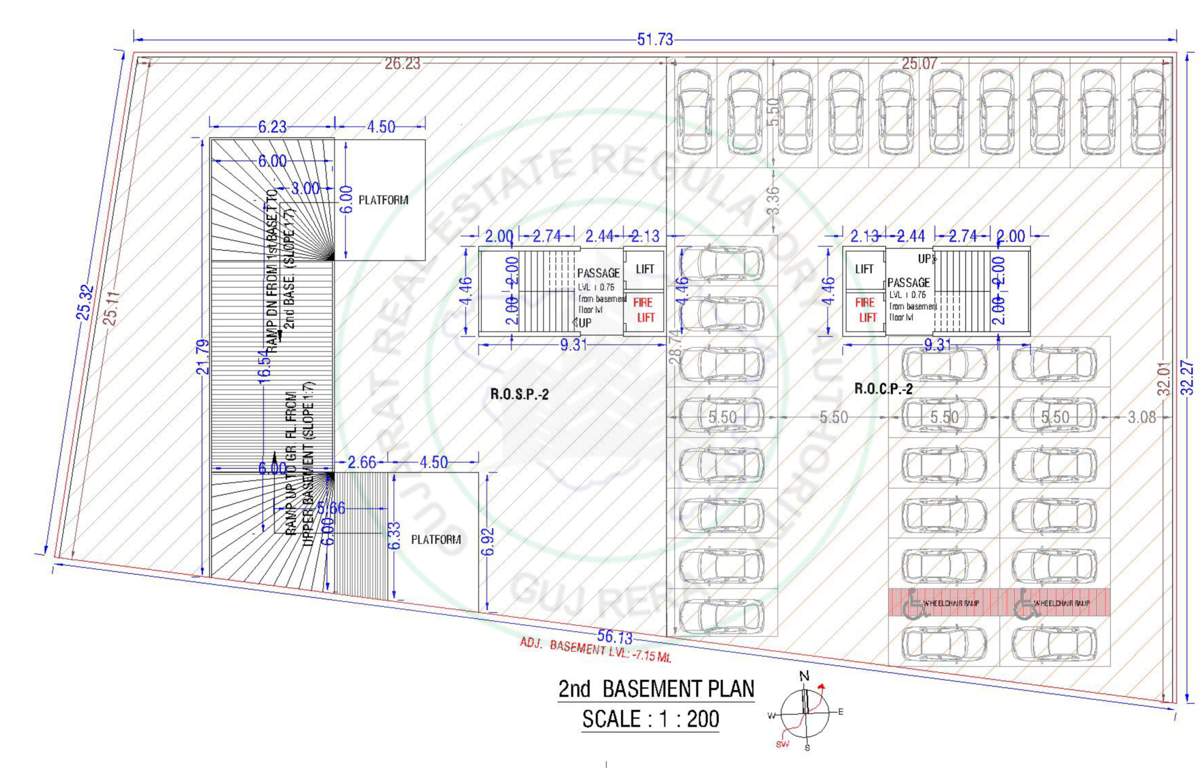  nilkanth imperia Tower A,B Cluster Plan For Basement