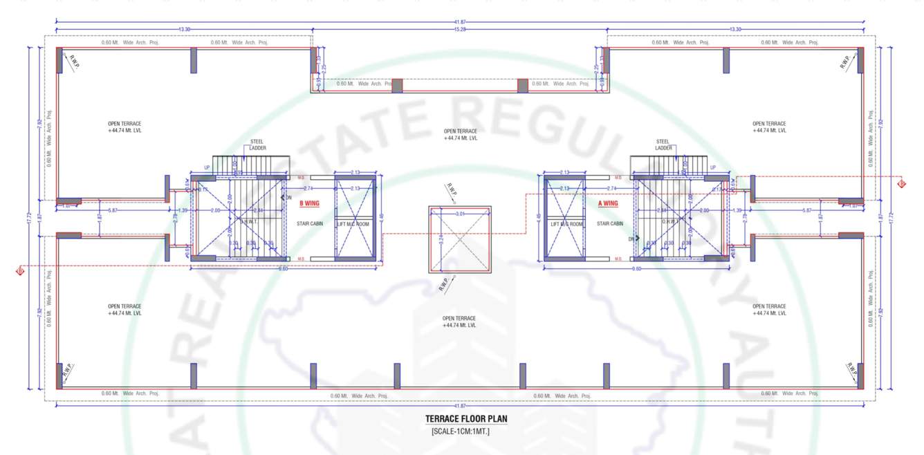  nilkanth imperia Tower A,B Cluster Plan For Terrace