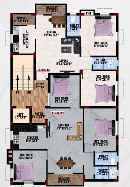  sunshine flats Sunshine Flats Cluster Plan From 1st To 3rd Floor