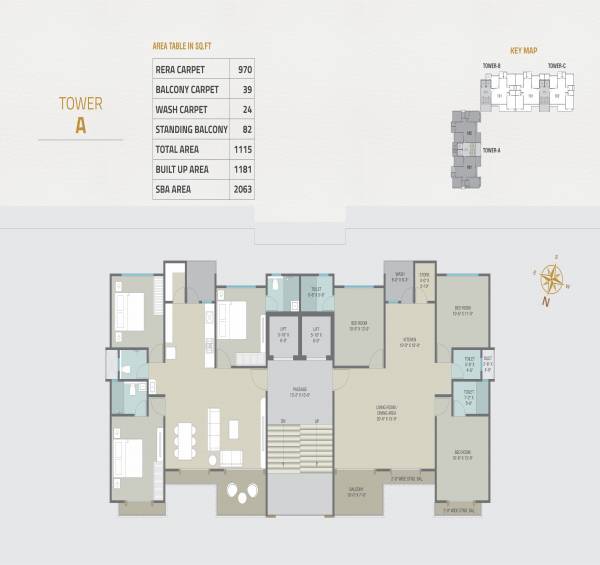 Lilleria Avenue 2 Tower A Cluster Plan for Typical Floor clusterPlan of Lilleria Avenue 2