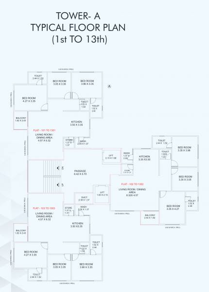 TOWER A Cluster Plan from 1st to 13th Floor vr-skyline TOWER A Cluster Plan from 1st to 13th Floor