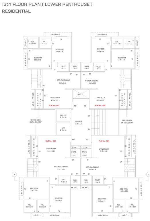  aathrva enclave Aathrva Enclave Cluster Plan for 13th Floor