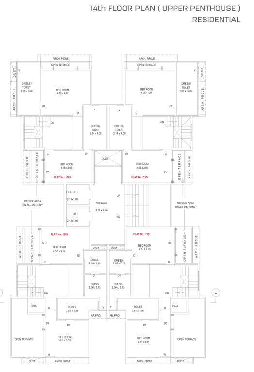  aathrva enclave Aathrva Enclave Cluster Plan for 14th Floor