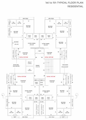  aathrva-enclave Aathrva Enclave Cluster Plan from 1st to 12th Floor
