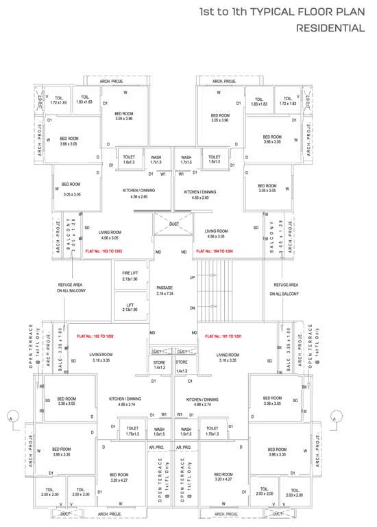  aathrva enclave Aathrva Enclave Cluster Plan from 1st to 12th Floor