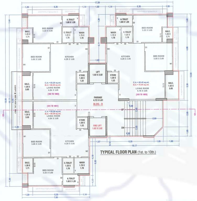  skycity world Tower D Cluster Plan from 1st to 10th Floor