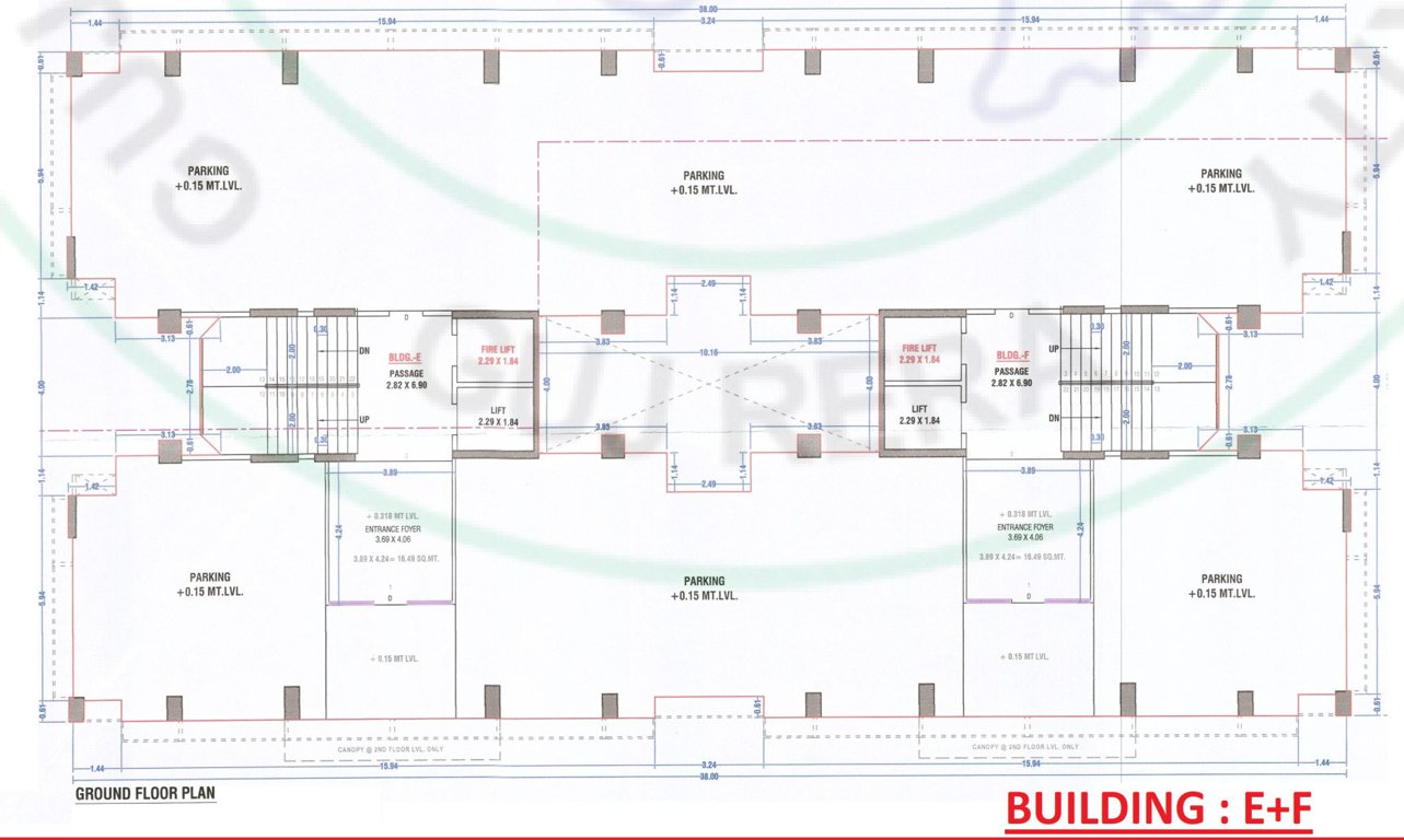  skycity world Tower E,F Cluster Plan for ground Floor