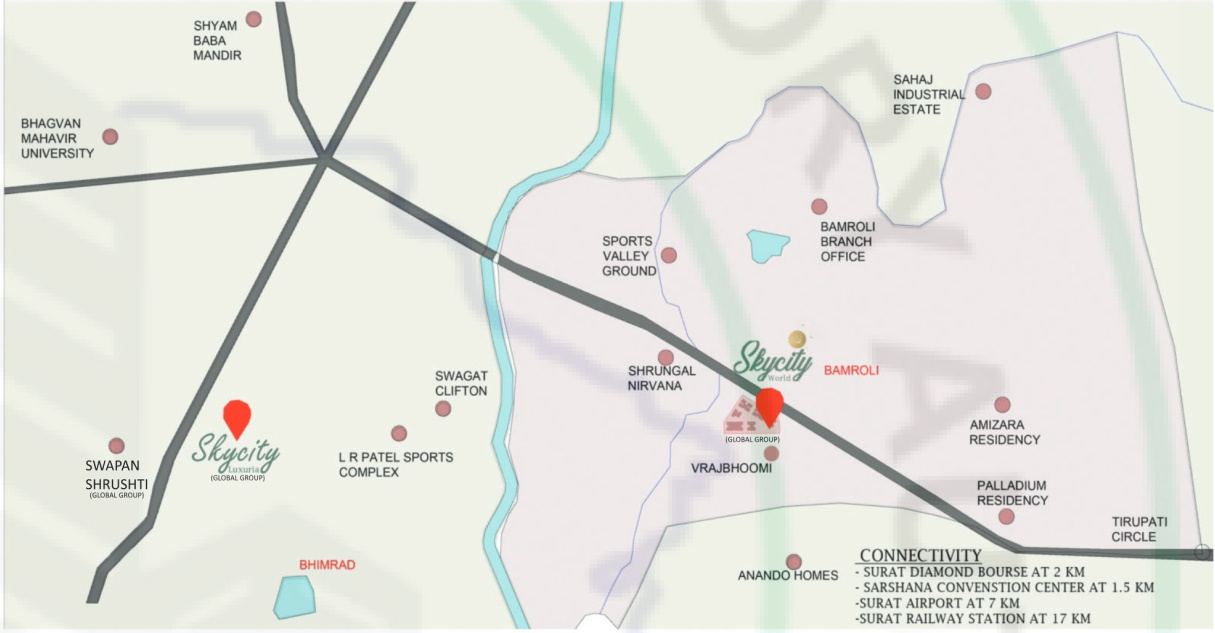  skycity world Location Plan