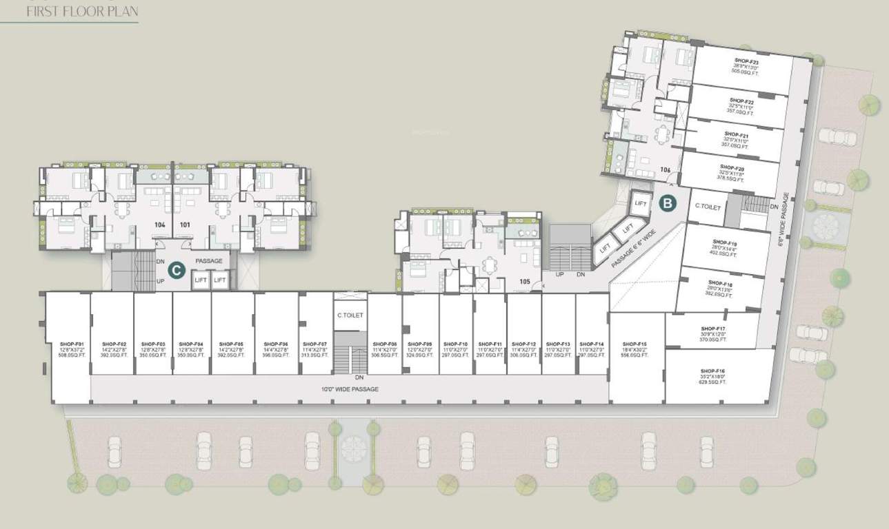  pioneer gm heaven Tower A,B,C,D,E.F,GCluster Plan for 1st Floor