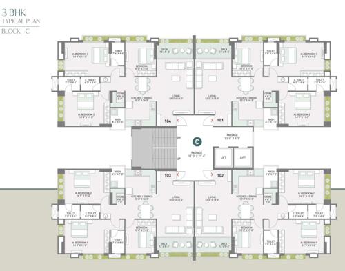Tower C Cluster Plan from 1st to 14th Floor pioneer-gm-heaven Tower C Cluster Plan from 1st to 14th Floor