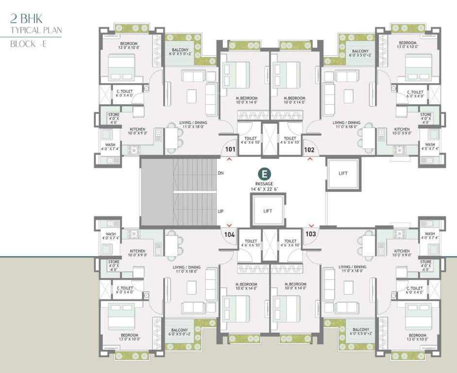  pioneer gm heaven Tower E Cluster Plan from 1st to 14th Floor