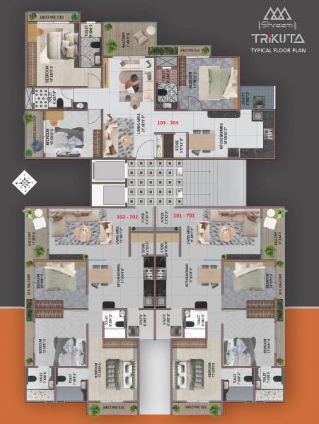  shreem-trikuta Tower A Cluster Plan
