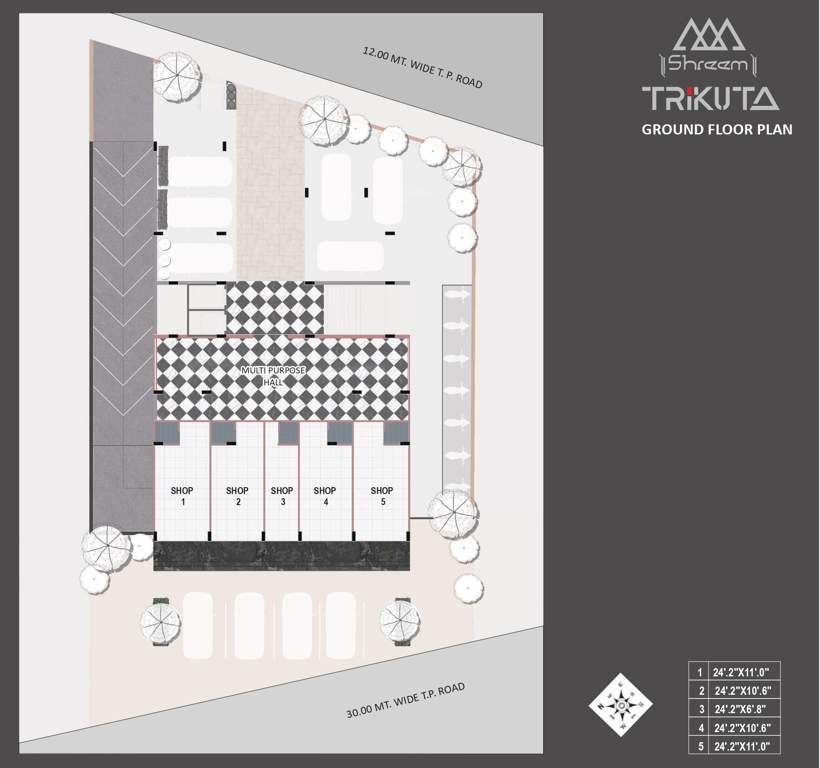  shreem trikuta Tower A Cluster Plan for ground Floor