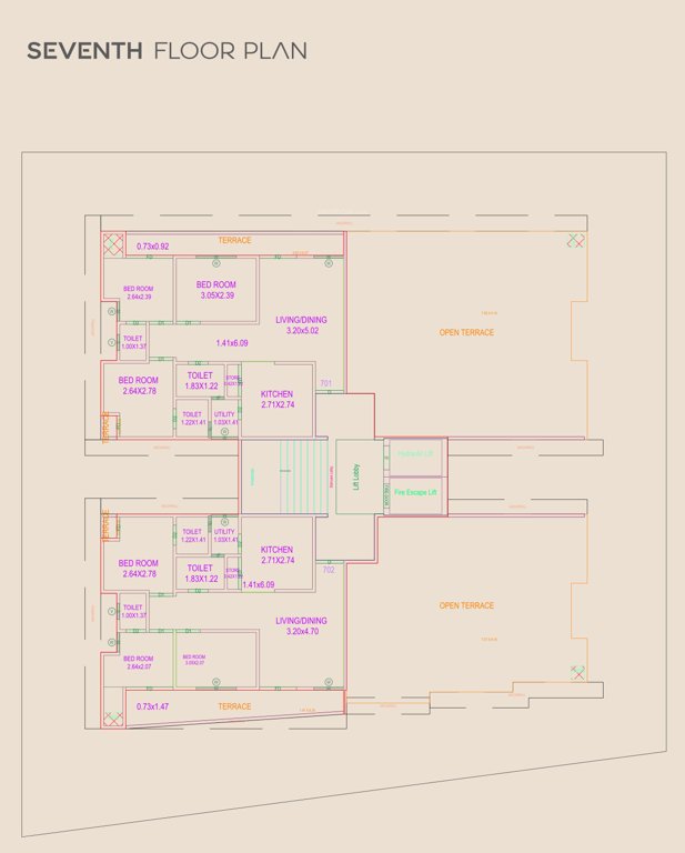 nilkanth blessings Nilkanth Blessings Cluster Plan for 7th Floor