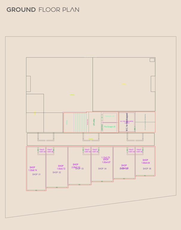 nilkanth blessings Nilkanth Blessings Cluster Plan for ground Floor