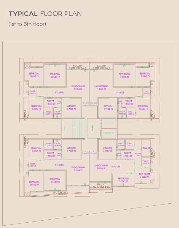 nilkanth blessings Nilkanth Blessings Cluster Plan from 1st to 6th Floor