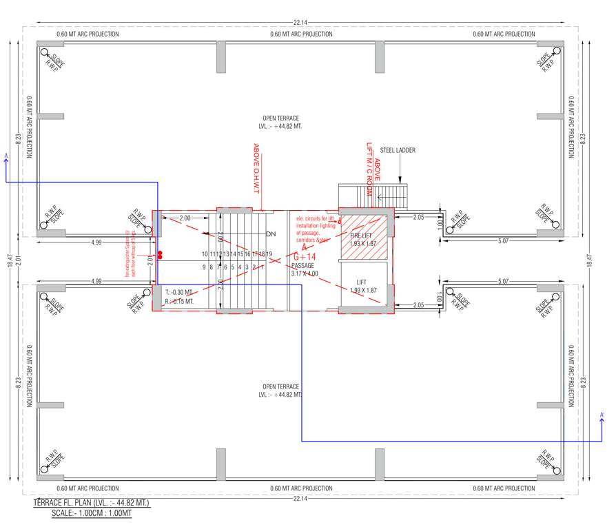 shree swaminarayan hills Tower A Cluster Plan For Terrace