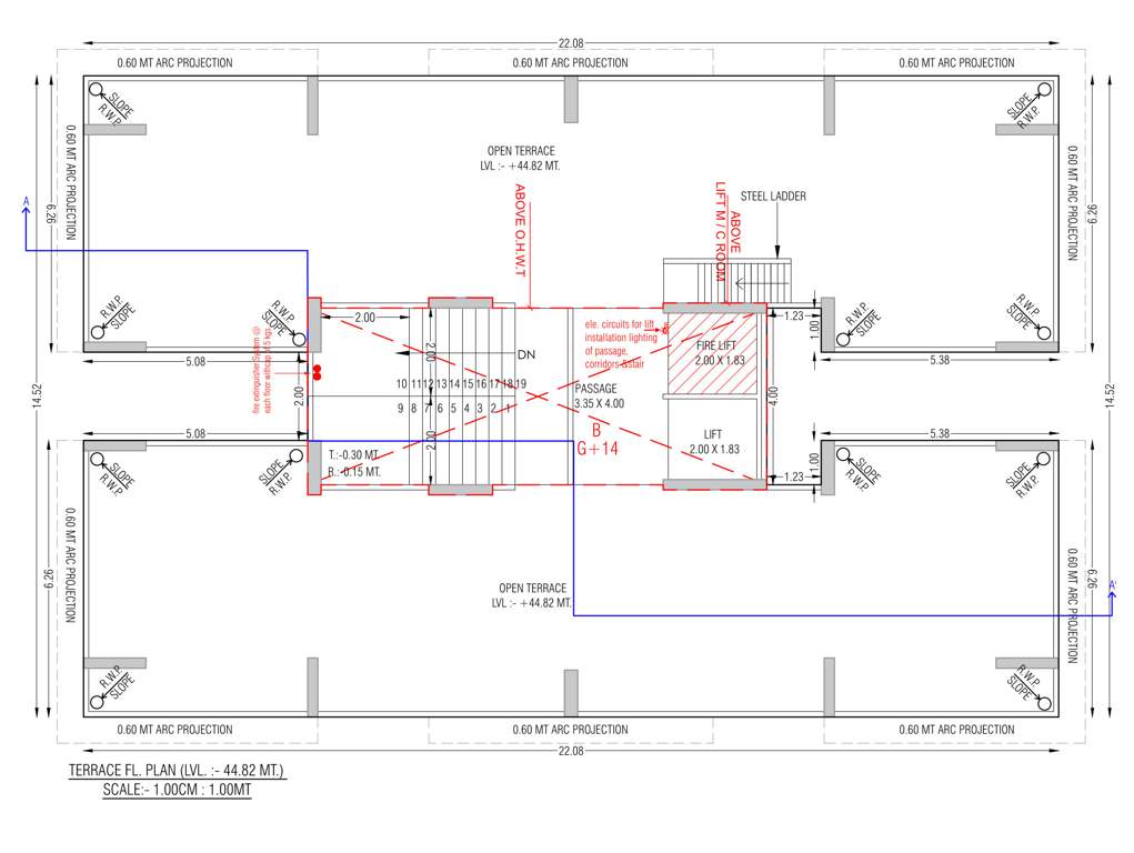 shree swaminarayan hills Tower B Cluster Plan For Terrace