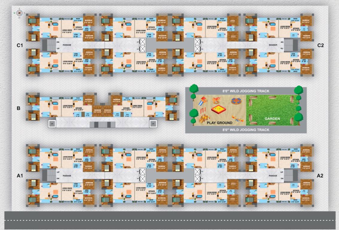  sai vihar residency A1+A2 Cluster Plan