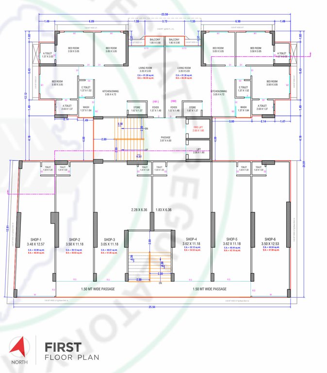  dhara heaven Dhara Heaven Cluster Plan for 1st Floor