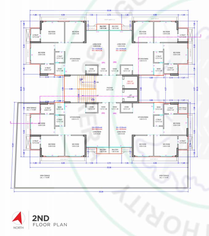  dhara heaven Dhara Heaven Cluster Plan for 2nd Floor