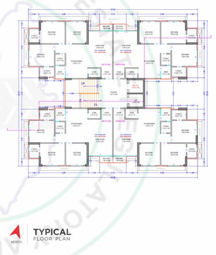 Dhara Heaven Cluster Plan from 3rd to 14th Floor dhara-heaven Dhara Heaven Cluster Plan from 3rd to 14th Floor