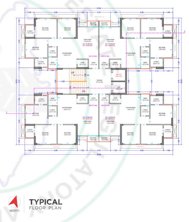  dhara heaven Dhara Heaven Cluster Plan from 3rd to 14th Floor