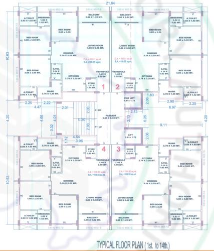  siya-heights Siya Heights Cluster Plan from 1st to 14th Floor