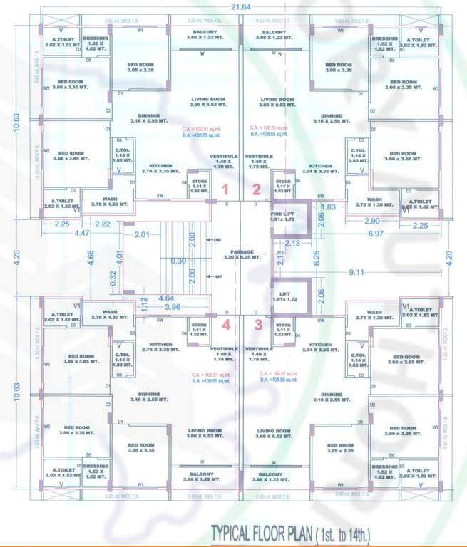  siya heights Siya Heights Cluster Plan from 1st to 14th Floor