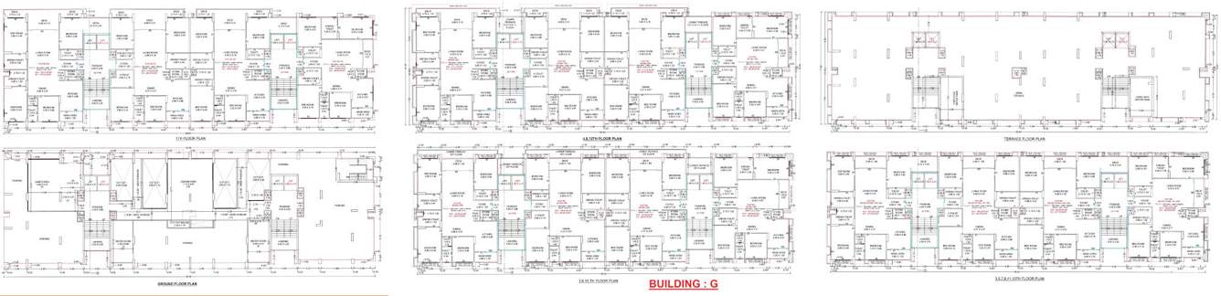 selenic G Cluster Plan from ground to 13th Floor