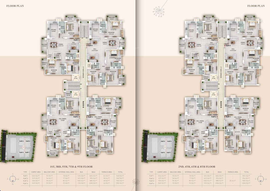 basant grande Basant Grande Cluster Plan from 1st to 9th Floor