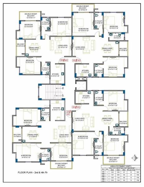  pride Roodraksh Pride Cluster Plan from 2nd And 4th Floor