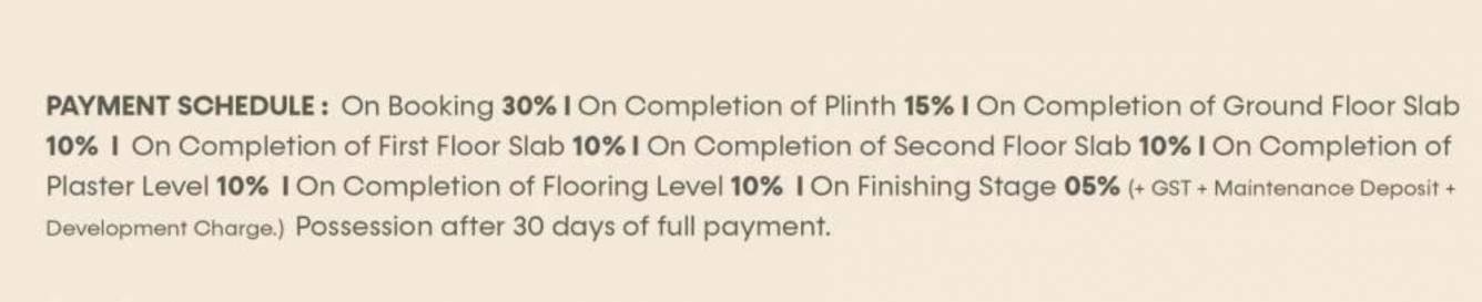 serene-11 Construction Linked Payment (CLP) Payment Plan