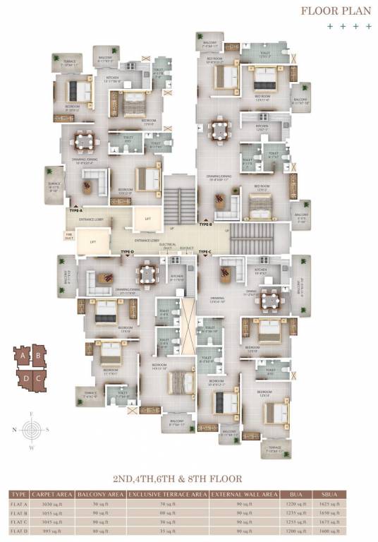  white house White House Cluster Plan For 2nd, 4th, 6th & 8th Floor